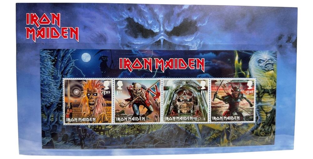 2023 Royal Mail Iron Maiden Eddie Stamp Sheet Pack 4 Stamps Mint MNH